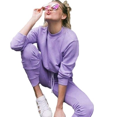 Wholesale Women Custom Nylon Blank Drawstring Jogger Sweatpants Tracksuit Set